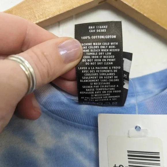 Tie dye blue & purple Broken Promises Grim Reaper T shirt Men's size small G10 - Picture 3 of 8